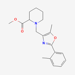 methyl 1-{[5-methyl-2-(2-methylphenyl)-1,3-oxazol-4-yl]methyl}-2-piperidinecarboxylate