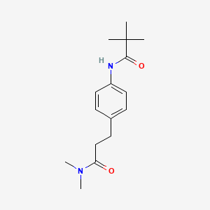 N-{4-[3-(dimethylamino)-3-oxopropyl]phenyl}-2,2-dimethylpropanamide