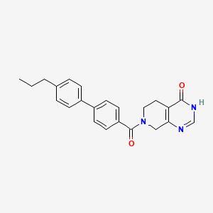 molecular formula C23H23N3O2 B5990940 7-[(4'-propylbiphenyl-4-yl)carbonyl]-5,6,7,8-tetrahydropyrido[3,4-d]pyrimidin-4(3H)-one 