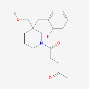 5-[3-(2-fluorobenzyl)-3-(hydroxymethyl)-1-piperidinyl]-5-oxo-2-pentanone