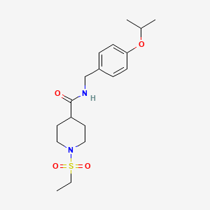 1-(ETHANESULFONYL)-N-{[4-(PROPAN-2-YLOXY)PHENYL]METHYL}PIPERIDINE-4-CARBOXAMIDE