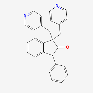 molecular formula C27H22N2O B599096 1,3-DIHYDRO-1-PHENYL-3,3-BIS(4-PYRIDINYLMETHYL)-2H-INDOL-2-ONE CAS No. 140364-74-5