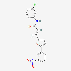 molecular formula C19H13ClN2O4 B5990967 N-(3-chlorophenyl)-3-[5-(3-nitrophenyl)-2-furyl]acrylamide CAS No. 853351-12-9