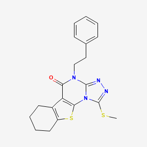 molecular formula C20H20N4OS2 B5990982 1-(methylthio)-4-(2-phenylethyl)-6,7,8,9-tetrahydro[1]benzothieno[3,2-e][1,2,4]triazolo[4,3-a]pyrimidin-5(4H)-one 