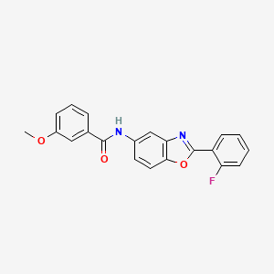 molecular formula C21H15FN2O3 B5990989 N-[2-(2-fluorophenyl)-1,3-benzoxazol-5-yl]-3-methoxybenzamide 