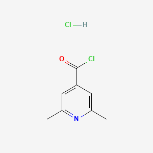 molecular formula C8H9Cl2NO B599099 2,6-Dimethyl-4-pyridinecarbonyl chloride hydrochloride CAS No. 151427-26-8