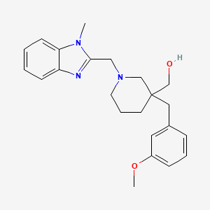 [3-[(3-Methoxyphenyl)methyl]-1-[(1-methylbenzimidazol-2-yl)methyl]piperidin-3-yl]methanol