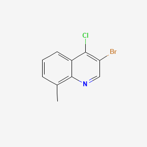 molecular formula C10H7BrClN B599100 3-Bromo-4-chloro-8-methylquinoline CAS No. 1204810-49-0