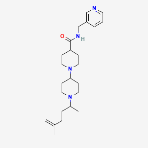 molecular formula C24H38N4O B5991005 1'-(1,4-dimethyl-4-penten-1-yl)-N-(3-pyridinylmethyl)-1,4'-bipiperidine-4-carboxamide 