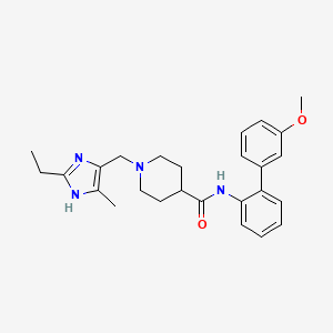 molecular formula C26H32N4O2 B5991012 1-[(2-ethyl-4-methyl-1H-imidazol-5-yl)methyl]-N-(3'-methoxy-2-biphenylyl)-4-piperidinecarboxamide 