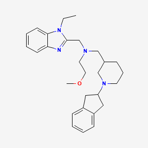 molecular formula C28H38N4O B5991029 N-{[1-(2,3-dihydro-1H-inden-2-yl)-3-piperidinyl]methyl}-N-[(1-ethyl-1H-benzimidazol-2-yl)methyl]-2-methoxyethanamine 