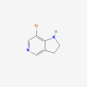 molecular formula C7H7BrN2 B599103 7-Bromo-2,3-dihydro-1H-pyrrolo[3,2-C]pyridine CAS No. 1198293-24-1