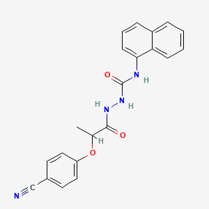 2-[2-(4-cyanophenoxy)propanoyl]-N-(naphthalen-1-yl)hydrazinecarboxamide