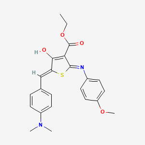 ETHYL (5Z)-5-{[4-(DIMETHYLAMINO)PHENYL]METHYLIDENE}-2-[(4-METHOXYPHENYL)AMINO]-4-OXO-4,5-DIHYDROTHIOPHENE-3-CARBOXYLATE