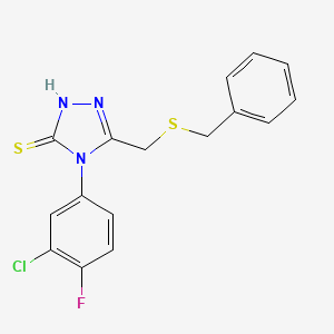 5-[(benzylthio)methyl]-4-(3-chloro-4-fluorophenyl)-4H-1,2,4-triazole-3-thiol