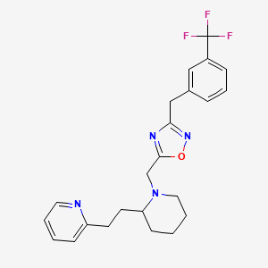 2-{2-[1-({3-[3-(trifluoromethyl)benzyl]-1,2,4-oxadiazol-5-yl}methyl)-2-piperidinyl]ethyl}pyridine