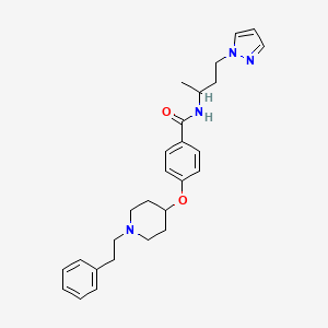 N-[1-methyl-3-(1H-pyrazol-1-yl)propyl]-4-{[1-(2-phenylethyl)-4-piperidinyl]oxy}benzamide