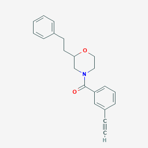 molecular formula C21H21NO2 B5991120 4-(3-ethynylbenzoyl)-2-(2-phenylethyl)morpholine 