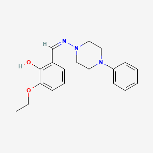 2-ethoxy-6-{[(4-phenyl-1-piperazinyl)imino]methyl}phenol