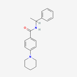 N-(1-phenylethyl)-4-(1-piperidinyl)benzamide