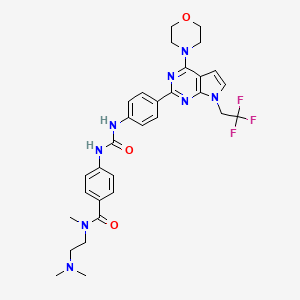 molecular formula C31H35F3N8O3 B599115 N-[2-(二甲氨基)乙基]-N-甲基-4-[({4-[4-吗啉-4-基-7-(2,2,2-三氟乙基)-7H-吡咯并[2,3-d]嘧啶-2-基]苯基}氨基羰基)氨基]苯甲酰胺 CAS No. 1202884-94-3