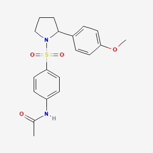 molecular formula C19H22N2O4S B5991162 N-(4-{[2-(4-methoxyphenyl)-1-pyrrolidinyl]sulfonyl}phenyl)acetamide 