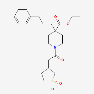 ethyl 1-[(1,1-dioxidotetrahydro-3-thienyl)acetyl]-4-(3-phenylpropyl)-4-piperidinecarboxylate