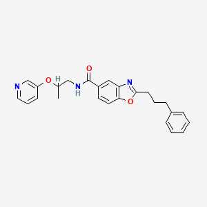 molecular formula C25H25N3O3 B5991204 2-(3-phenylpropyl)-N-[2-(3-pyridinyloxy)propyl]-1,3-benzoxazole-5-carboxamide 