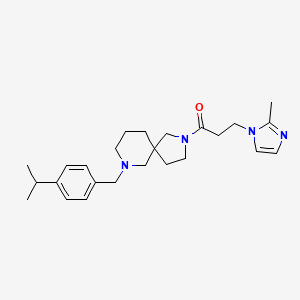 molecular formula C25H36N4O B5991226 7-(4-isopropylbenzyl)-2-[3-(2-methyl-1H-imidazol-1-yl)propanoyl]-2,7-diazaspiro[4.5]decane 