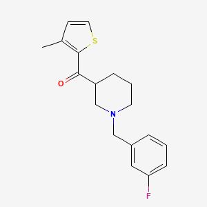 [1-(3-fluorobenzyl)-3-piperidinyl](3-methyl-2-thienyl)methanone