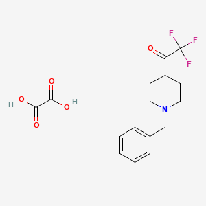molecular formula C16H18F3NO5 B599123 1-(1-Benzylpiperidin-4-YL)-2,2,2-trifluoroethanone oxalate CAS No. 1198286-70-2