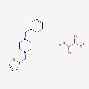 1-(3-cyclohexen-1-ylmethyl)-4-(2-furylmethyl)piperazine oxalate