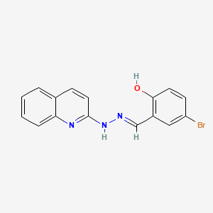 4-bromo-2-{(E)-[2-(quinolin-2-yl)hydrazinylidene]methyl}phenol