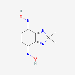 molecular formula C9H12N4O2 B5991256 (NZ)-N-[(7E)-7-hydroxyimino-2,2-dimethyl-5,6-dihydrobenzimidazol-4-ylidene]hydroxylamine 