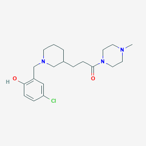 3-[1-[(5-Chloro-2-hydroxyphenyl)methyl]piperidin-3-yl]-1-(4-methylpiperazin-1-yl)propan-1-one