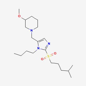 1-[[3-Butyl-2-(4-methylpentylsulfonyl)imidazol-4-yl]methyl]-3-methoxypiperidine