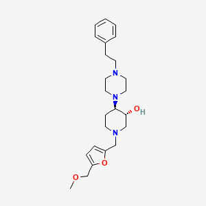 (3R,4R)-1-[[5-(methoxymethyl)furan-2-yl]methyl]-4-[4-(2-phenylethyl)piperazin-1-yl]piperidin-3-ol