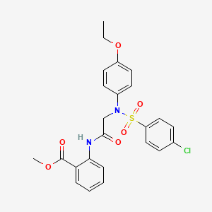 molecular formula C24H23ClN2O6S B5991298 METHYL 2-{2-[N-(4-ETHOXYPHENYL)4-CHLOROBENZENESULFONAMIDO]ACETAMIDO}BENZOATE 