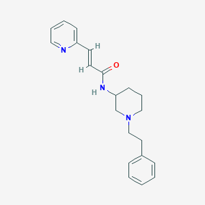 molecular formula C21H25N3O B5991299 (2E)-N-[1-(2-phenylethyl)-3-piperidinyl]-3-(2-pyridinyl)acrylamide 