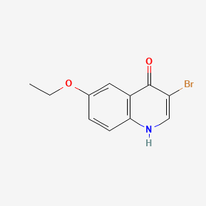 molecular formula C11H10BrNO2 B599130 3-Bromo-6-ethoxy-4-hydroxyquinoline CAS No. 1204810-21-8