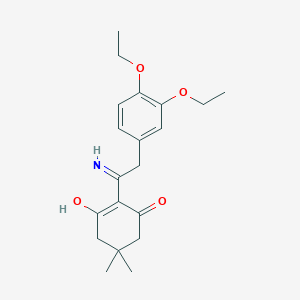 2-[1-amino-2-(3,4-diethoxyphenyl)ethylidene]-5,5-dimethylcyclohexane-1,3-dione