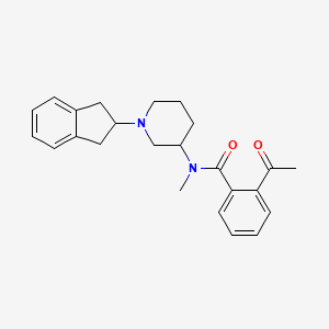 2-acetyl-N-[1-(2,3-dihydro-1H-inden-2-yl)piperidin-3-yl]-N-methylbenzamide