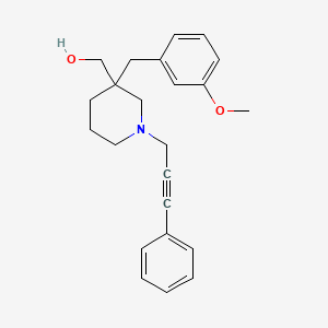 molecular formula C23H27NO2 B5991324 [3-(3-methoxybenzyl)-1-(3-phenyl-2-propyn-1-yl)-3-piperidinyl]methanol 