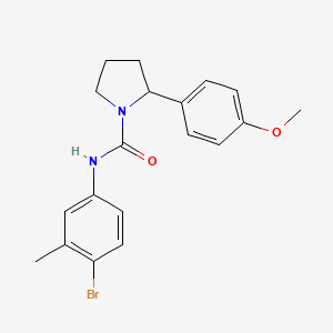 molecular formula C19H21BrN2O2 B5991335 N-(4-bromo-3-methylphenyl)-2-(4-methoxyphenyl)-1-pyrrolidinecarboxamide 