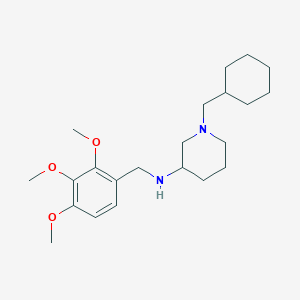 molecular formula C22H36N2O3 B5991340 1-(cyclohexylmethyl)-N-(2,3,4-trimethoxybenzyl)-3-piperidinamine 