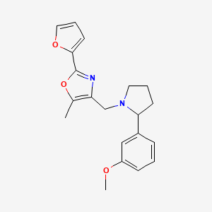 2-(2-furyl)-4-{[2-(3-methoxyphenyl)-1-pyrrolidinyl]methyl}-5-methyl-1,3-oxazole