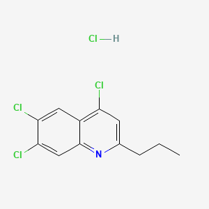 molecular formula C12H11Cl4N B599135 2-Propyl-4,6,7-trichloroquinoline hydrochloride CAS No. 1204811-30-2