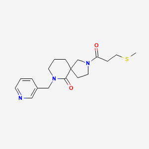 2-[3-(methylthio)propanoyl]-7-(3-pyridinylmethyl)-2,7-diazaspiro[4.5]decan-6-one