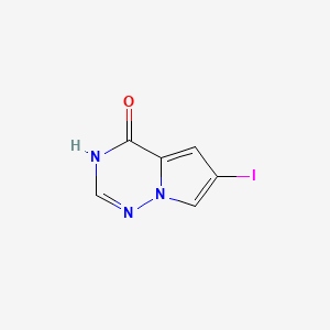 molecular formula C6H4IN3O B599139 6-Iodopyrrolo[2,1-F][1,2,4]triazin-4(1H)-one CAS No. 1201784-97-5