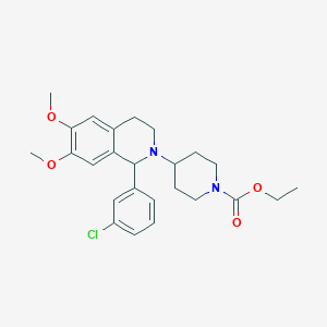 ethyl 4-[1-(3-chlorophenyl)-6,7-dimethoxy-3,4-dihydro-2(1H)-isoquinolinyl]-1-piperidinecarboxylate